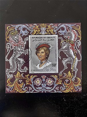Bloco de Selos Estrangeiros - 21O. Anniversarie de Lady Diana - Republique de Djibouti - ref.541