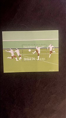 Bloco de Selos do Brasil - Copa do Mundo - Brasil 1974 - Mint  (ref.542)