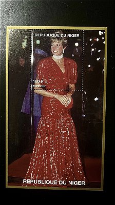 Bloco de Selos Estrangeiros - Princesa Diana - Republique du Niger - Mint - ref. 544