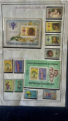 Folha de Exposição - Ano Internacional da Criança - 1979 - com Protetores   (ref.552)