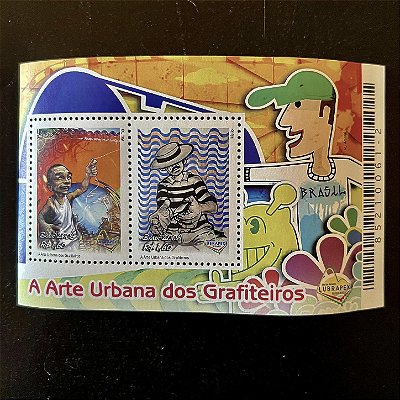 Bloco de Selos Comemorativos do Brasil - A Arte Urbana dos Grafiteiros - 2006 - Mint - ref.553
