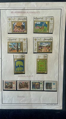 Folha de Exposição de Selos - Ano Internacional da Criança 1979  - com Protetores  (ref.556)