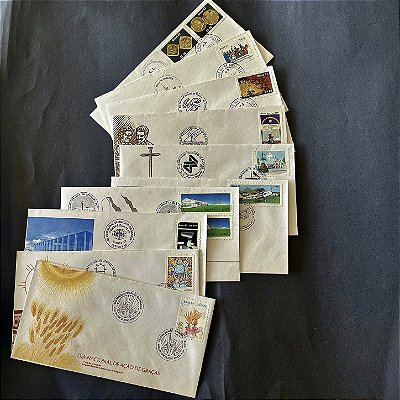 10 Envelopes Comemorativos do Brasil com carimbo Comemorativo e Selos - 1982 - 1985 - ref.559