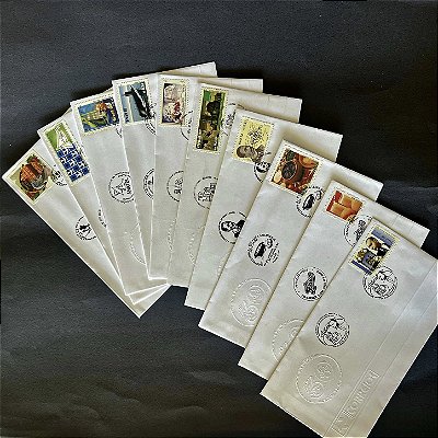 10 Envelopes Comemorativos do Brasil com carimbo Comemorativo e Selos - 1998 - ref.561