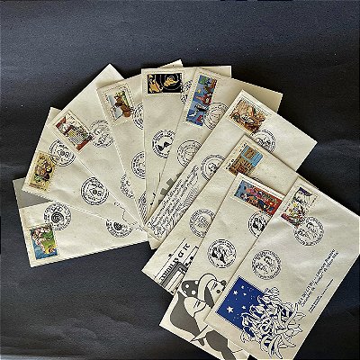 10 Envelopes Comemorativos do Brasil com carimbo Comemorativo e Selos - 1988 - ref.562