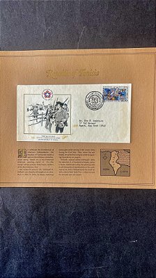 Envelope Comemorativo - Bicentenario Estados Unidos - emitido pela Tunisia - com Certificado Autenticidade  (ref.562)