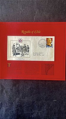 Envelope Comemorativo - Bicentenario Estados Unidos - emitido pelo Chile - com Certificado Autenticidade  (ref.563)