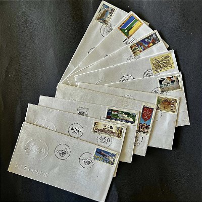 10 Envelopes Comemorativos do Brasil com carimbo Comemorativo e Selos - 1999 - ref.565