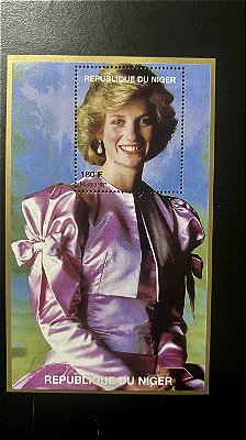Bloco de Selos Estrangeiros - Princesa Diana - Republique du Niger - Mint - ref.572