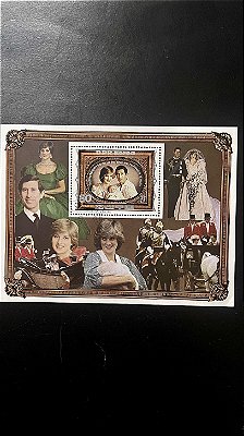 Bloco de Selo Estrangeiro - DPR Korea - Princesa Diana - Mint - ref.578