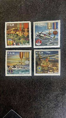 Série de Selos do Brasil - O Brasil na Segunda Guerra Mundial - Brasil 2004 - Mint (ref.578)