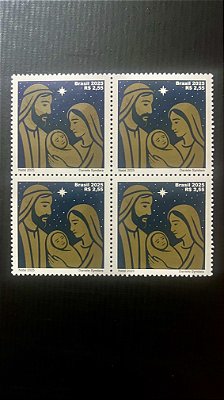 Quadra de Selos do Brasil - Natal 2025 -Mint - ref.581