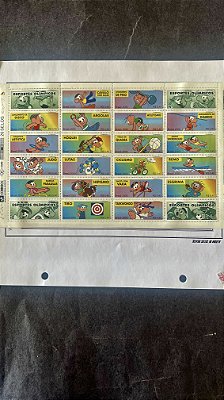 Folha Completa de Selos do Brasil - Esportes Olimpicos I - Turma da Monica - Brasil 2000 - Novos (ref.582)