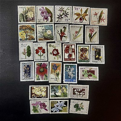 27 Selos Comemorativos do Brasil - Temáticos - Flora - Mint - ref.584