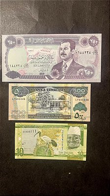 03 Cédulas Estrangeiras - Iraque-Gambia-Somalia - FE (ref.585)