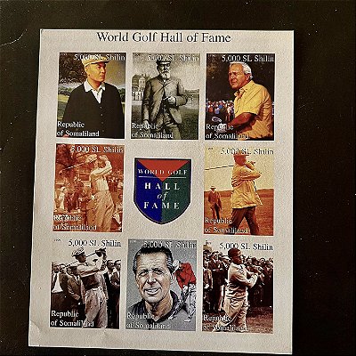 Bloco Grande de Selos Estrangeiros - World Golf Hall of Fame - Maiores Golfistas - Republica da Somalia - ref. 588