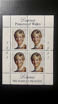 Bloco de Selos Estramgeiros - Diana - Princess of Wales - Mint - ref.589