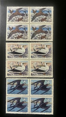 03 Quadras de Selos Comemorativos do Brasil - Preservação da Fauna Brasileira - Brasil 1985 - Mint - ref.275