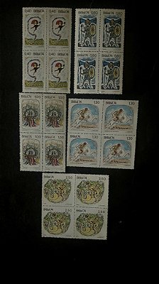 Série em Quadras Selos do Brasil-Divulgação da Lendas Populares Brasileiras-1974-Mint-ref.596