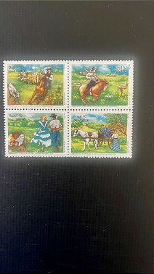 Série de Selos do Brasil - Arbrafex 92 - Costumes Gauchos - 1992 - Mint - ref.599