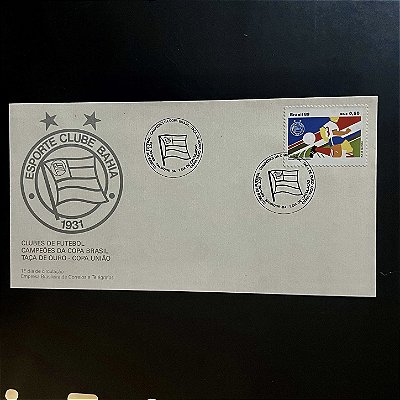 Envelope Comemorativo com Carimbo e Selo - Campeão da Copa do Brasil - 1989 - FDC487 - ref.600