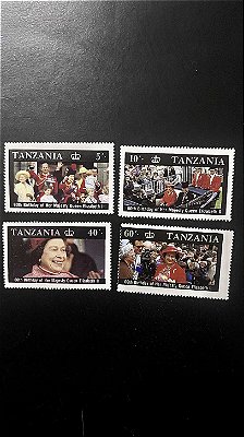 Serie de Selos da Tanzania - Queen Elizabeth II - Mint - ref.648