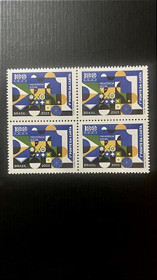 Quadra de Selos do Brasil - 100 Anos da Previdencia Social - 2023 - Mint - ref.644
