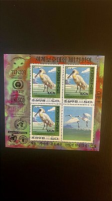 Bloco de Selos Estrangeiros - DPR Korea - Conservation Congress - Mint - ref.606