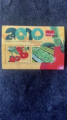 Blocos Selos do Brasil - Agroecologia e Agricultura Organica - Logo Portugal - Mint - ref.623