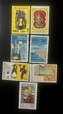 07 Selos Comemorativos do Brasil - 1968 - 1969 - 1970 - Novos - ref.632