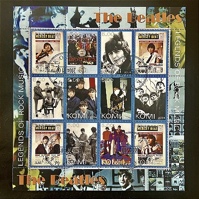Bloco Grande de Selos Estrangeiros - Republica de Komi - Russia - Banda The Beatles - 2004 - ref.634