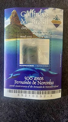 Bloco de Selos do Brasil - Golfinhos do Brasil - Brasill 2003 - Mint - ref.639