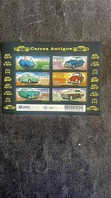 Bloco de Selos Comemorativos do Brasil - Carros Antigos - Brasil 2001- Mint (ref.653)