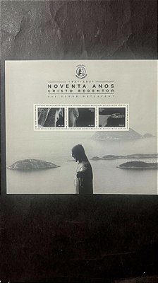 Bloco de Selos do Brasil - Homenagem ao Monumento do Cristo Redentor - Brasil 2021 - Mint - ref.669