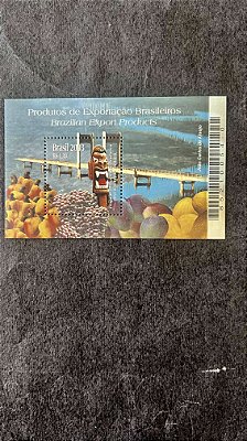 Bloco de Selos do Brasil - Produtos de Exportação Brasileiros - Brasil 2003 - Mint - ref.684