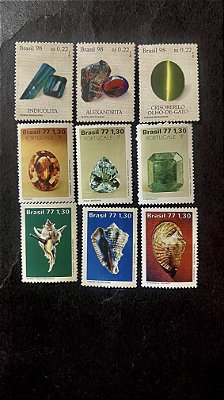 09 Selos Comemorativos do Brasil - Mint - ref.708