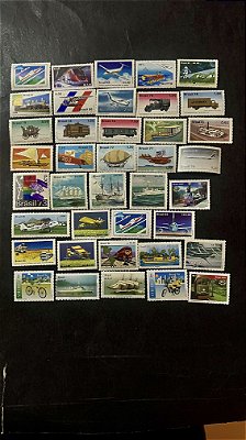 39 Selos Comemorativos do Brasil - Temáticos - Transportes - Mint - ref. 711