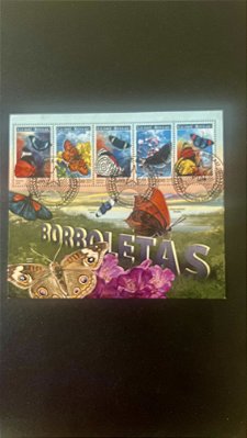 Bloco de Selos de Guiné-Bissau - Borboletas - 2017 - ref.712