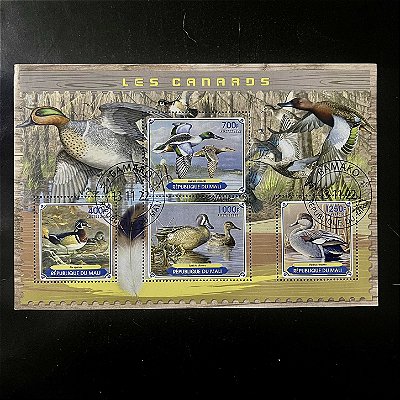 Bloco de Selos Estrangeiros - Republique du Mali - Tematica Aves - Patos - Les Canards - 2022 - ref. 713
