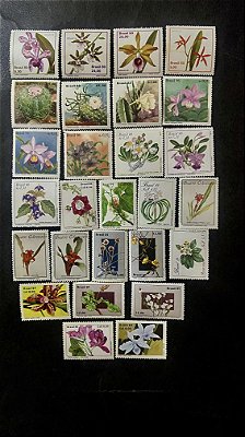 27 Selos Comemorativos do Brasil - Tematicos - Flora- Mint - ref. 713