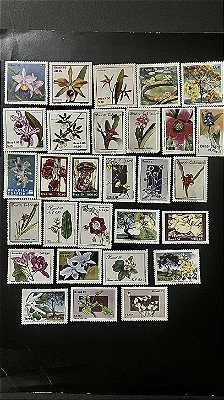 29 Selos Comemorativos do Brasil - Temáticos Flora - Mint - ref.714