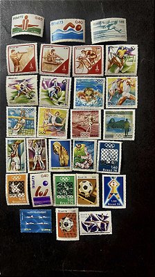 28 Selos Comemorativos do Brasil - Temáticos - Esportes - Mint - ref.714