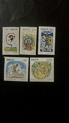 Série de Selos do Brasil - Divulgação das Lendas Populares Brasileiras - Brasil 1974 - Mint - ref.716