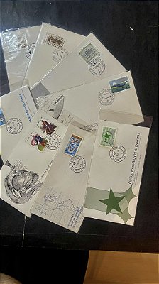 08 Envelopes Comemorativos do Brasil com Selos - ref. 729