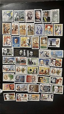 48 Selos Comemorativos do Brasil - Tematicos - Personalidades - Mint - ref. 730