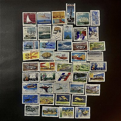 45 Selos Comemorativos do Brasil - Tema - Transportes - Mint - ref. 731
