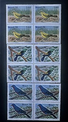 Série de Selos do Brasil - Proteção a Fauna - Passaros Brasileiros-1978 - Mint - ref. 731