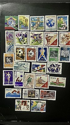 29 Selos Comemorativos do Brasil - Temáticos - Esportes - Mint - ref.742