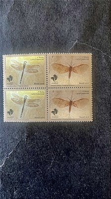 Série de Selos do Brasil - Fossil de Libelula e Mariposa - Brasil 2016 - Mint - ref.752