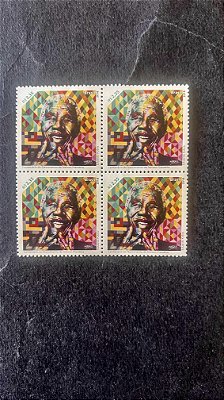 Quadra de Selos do Brasil - Centenário do Nascimento de Nelson Mandela - Brasil 2018 - Mint - ref.751